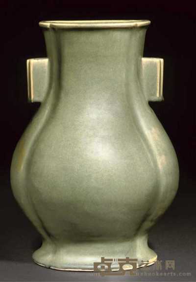 18th century A teadust glazed quatrefoil arrow vase 